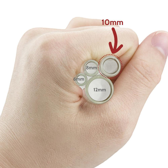 10mm (Transparent) 4 Straight Reusable Glass Straws with Cleaning Brushes — STRAWTOPIA