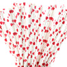 Red Heart Shape Paper Straws Biodegradable and Compostable - STRAWTOPIA