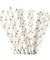 Gold Stars on White Paper Straws —  STRAWTOPIA - STRAWTOPIA