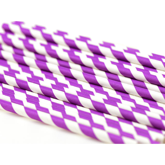 Purple Striped Paper Straws — STRAWTOPIA - STRAWTOPIA