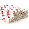 Red Heart Shape Paper Straws Biodegradable and Compostable - STRAWTOPIA