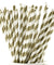 Gold | White Striped Paper Straws — STRAWTOPIA - STRAWTOPIA
