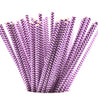 Purple | White Chevron Paper Straws Biodegradable and Compostable - STRAWTOPIA