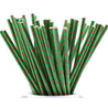 Green | Red Triangle Paper Straws Biodegradable and Compostable - STRAWTOPIA