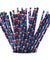 Deep Blue with Santa Claus'Cap Paper Straws Biodegradable and Compostable - STRAWTOPIA