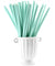 Turquoise | White Chevron Paper Straws Biodegradable and Compostable - STRAWTOPIA