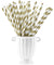Champagne Gold | White Striped Paper Straws —  STRAWTOPIA - STRAWTOPIA