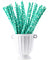 Turquoise with White Snowflakes Paper Straws Biodegradable and Compostable - STRAWTOPIA