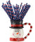 Deep Blue with Santa Claus'Cap Paper Straws Biodegradable and Compostable - STRAWTOPIA