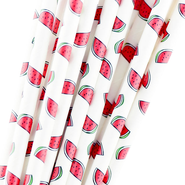 Watermelon Paper Straws Biodegradable and Compostable - STRAWTOPIA