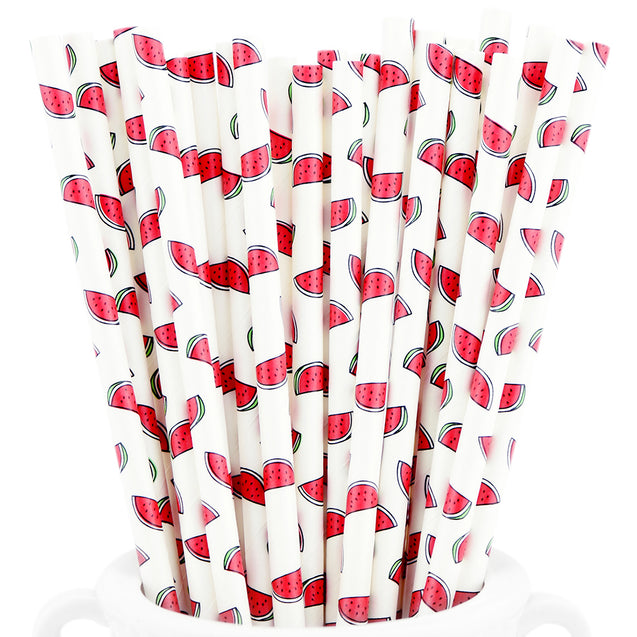 Watermelon Paper Straws Biodegradable and Compostable - STRAWTOPIA