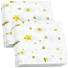 White with Gold Stars Fancy Party Paper Napkins — STRAWTOPIA