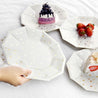 STRAWTOPIA disposable paper plates 8 inch white with gold metallic stars party supplies