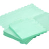 Mint Green Floral Trim Paper Napkins — STRAWTOPIA