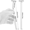 straight glass straw and bendy glass straw with displayed dimensions 7.9 inches x 0.31 inches (20cm x 8mm)