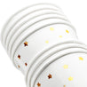 White with Gold Stars Fancy Party Paper Cups — STRAWTOPIA