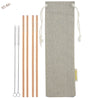 4 Straight (10.4 inches) Rainbow Reusable Metal Straws with Cleaning Brushes — STRAWTOPIA2 Straight (10.4 inches) Champagne Gold Reusable Metal Straws with Cleaning Brushes — STRAWTOPIA