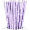 Lilac Chevron Pattern Paper Straws - STARWTOPA - STRAWTOPIA