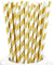 Metallic Gold Striped Paper Straws —  STRAWTOPIA - STRAWTOPIA