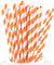 Orange Striped Paper Straws  — STRAWTOPIA - STRAWTOPIA