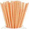 Orange and White Chevron Paper Straws — STRAWTOPIA - STRAWTOPIA