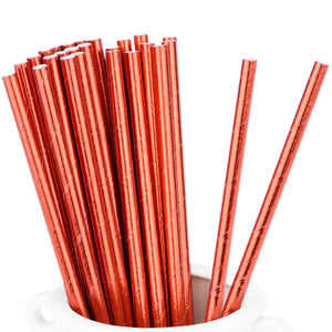 Metallic Red Gold Paper Straws — STRAWTOPIA - STRAWTOPIA