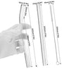 12mm (Transparent) 2 Bendy 2 Straight Reusable Glass Straws with Cleaning Brushes — STRAWTOPIA