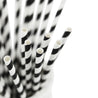 White | Black Striped Paper Straws — STRAWTOPIA - STRAWTOPIA