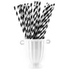 White | Black Striped Paper Straws — STRAWTOPIA - STRAWTOPIA