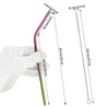 2 Bendy (8.5 inches) Rainbow Reusable Metal Straws with Cleaning Brushes — STRAWTOPIA