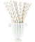 Gold Stars on White Paper Straws —  STRAWTOPIA - STRAWTOPIA