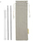 2 Straight (10.4 inches) Reusable Stainless Steel Metal Straws with Cleaning Brushes  — STRAWTOPIA 
