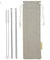 2 Straight (8.5 inches) Reusable Stainless Steel Metal Straws with Cleaning Brushes — STRAWTOPIA