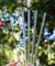 hands holding four straight glass straws and 2 cleaning brushes during the day outdoors