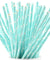 Light Cyan with White Stars Paper Straws Biodegradable and Compostable - STRAWTOPIA