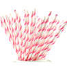 Double Pink | White Striped Paper Straws — STRAWTOPIA - STRAWTOPIA