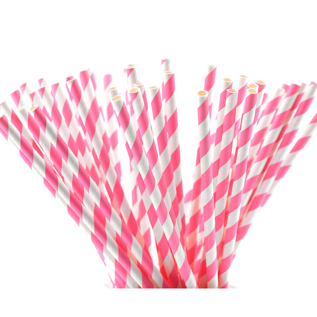 Pink Striped Paper Straws — STRAWTOPIA - STRAWTOPIA