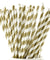 Champagne Gold | White Striped Paper Straws —  STRAWTOPIA - STRAWTOPIA