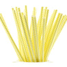 Yellow | White Chevron Paper Straws Biodegradable and Compostable - STRAWTOPIA