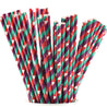 Purple Green Red Striped with White hearts Paper Straws — STRAWTOPIA - STRAWTOPIA