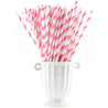 Double Pink | White Striped Paper Straws — STRAWTOPIA - STRAWTOPIA