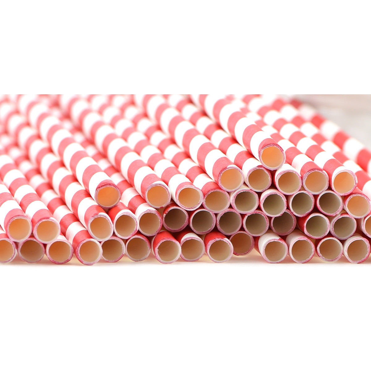 EcoChoice 8 1/2 Colossal Red and White Striped Unwrapped Paper