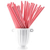 Vivid Red | White Chevron Paper Straws Biodegradable and Compostable - STRAWTOPIA