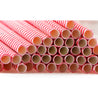 Vivid Red | White Chevron Paper Straws Biodegradable and Compostable - STRAWTOPIA