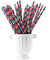 Purple Green Red Striped with White hearts Paper Straws — STRAWTOPIA - STRAWTOPIA