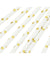 Metallic Golden Stars on White Paper Straws - STRAWTOPIA - STRAWTOPIA
