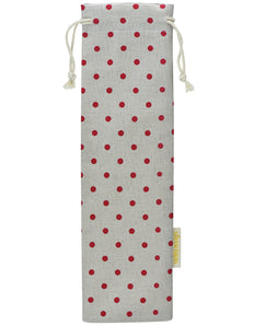 Handmade Drawstring Case Holder for Straws (Red Polka Dots) — STRAWTOPIA