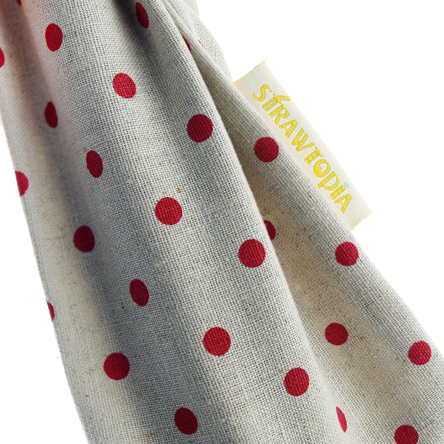 Handmade Drawstring Case Holder for Straws (Red Polka Dots) — STRAWTOPIA