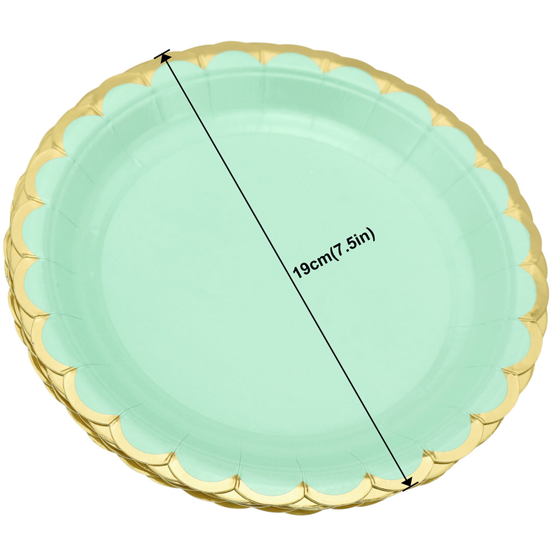 Mint and online gold paper plates