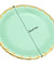 7'' Mint Green with Gold Accent Floral Edge Party Paper Plates — STRAWTOPIA